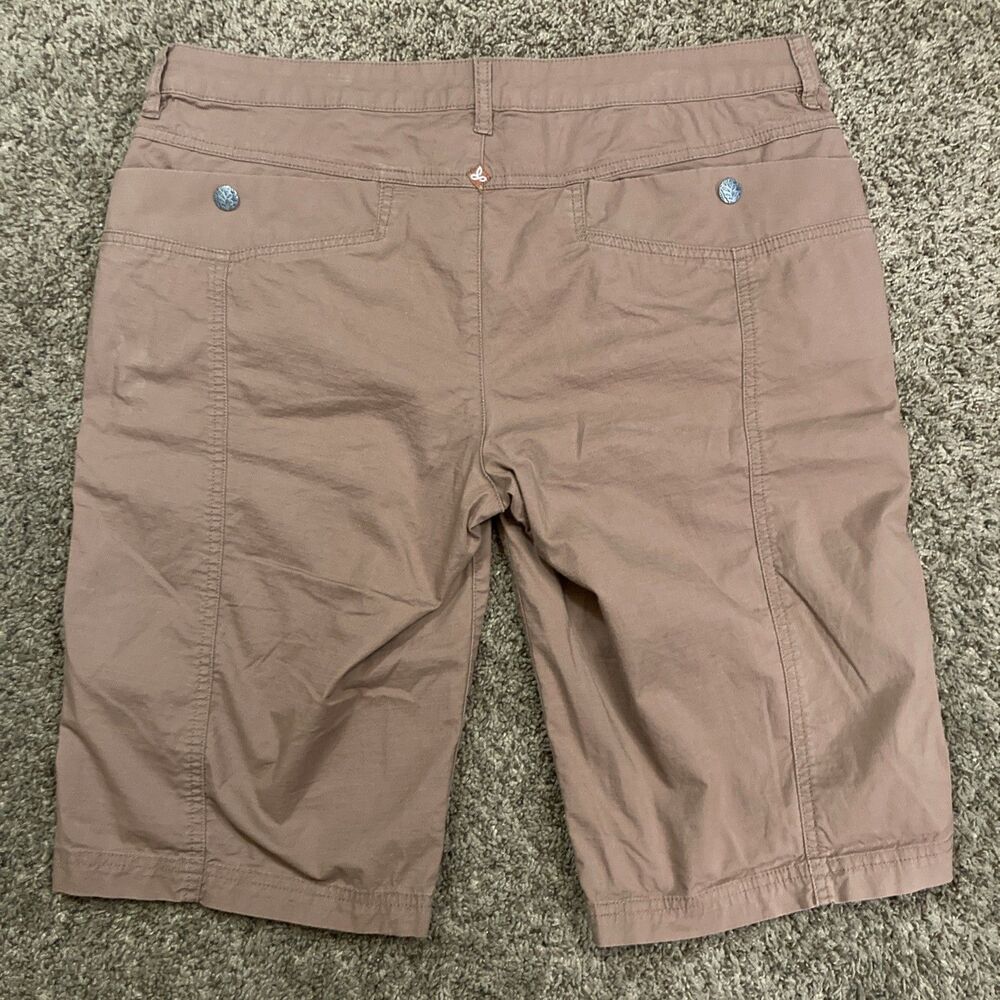 PrAna Larissa Knicker Bermuda Shorts Desert Khaki Brown Womens 14 - Picture 6 of 7